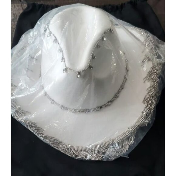 8 Other Reasons Rhinestone Cowboy Hat White Crystal main image 5